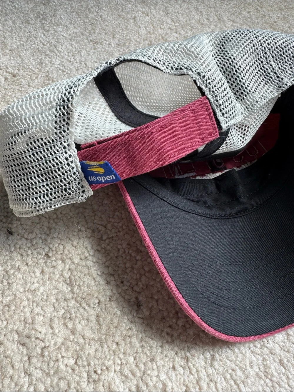 47 US Open Maroon and White Mesh Trucker Cap
